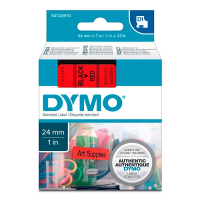 Термолента Dymo 24мм х 7м, черный/красный, 53717