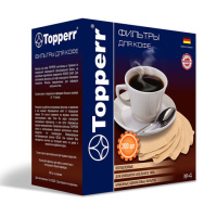 Фильтры для кофеварок Topperr №4 бумажный, неотбеленный, 200шт/уп