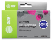 Картридж струйный Cactus CS-EPT0543 T0543 пурпурный (16.2мл) для Epson Stylus Photo R800/R1800