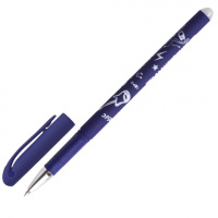 Гелевая ручка стираемая Bruno Visconti синяя, 0.5мм, Музыка, корпус ассорти