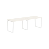 Стол 2-х местный EVWST 2380 Ясень Траун/Белый 2326х800х750 EDIS
