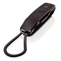 Телефон Gigaset DA210, набор на трубке, быстрый набор 10 номеров, световая индикация звонка, черный,
