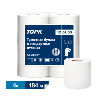 Туалетная бумага Tork Advanced T4, 120158, 2 слоя, белая, 4 рулона