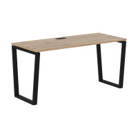Стол прямой EVST 1567 Дуб Денвер светлый/Черный 1560х670х750 EDIS