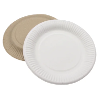 Тарелка одноразовая белая, 18см, 50шт/уп