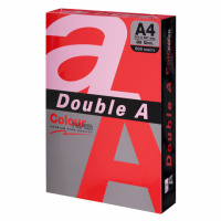 Цветная бумага для принтера Double A интенсив красная, А4, 500 листов, 80 г/м2