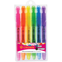 Текстовыделитель Crown Multi Hi-Lighter Aroma набор 6 цветов, 1-4мм, скошенный наконечник