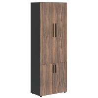 Шкаф высокий широкий VRHCS 80.3 Американский орех/Яшма черный 800х430х2253 VELION VENEER