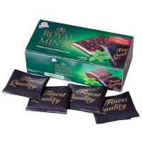 Шоколад порционный Royal Mints темный, с мятной начинкой, 200г