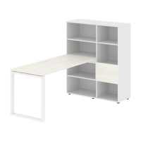 Рабочая станция EQRST 1115 Ясень Траун/Белый 1990х1120х1355 EDIS