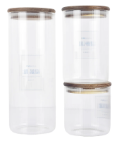 Набор банок для хранения 650мл+1.05л+1.8л