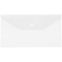 Папка-конверт на кнопке СТАММ С6, 150мкм, пластик, прозрачная, бесцветная
