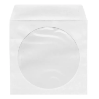 Конверт для CD/DVD Vs VSCAEPW-100-SW белый, бумажный, с окном, 100шт/уп