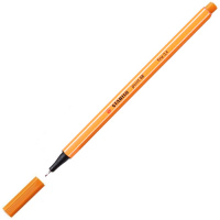 Ручка капиллярная Stabilo Point 88 оранжевая, 0.4мм, полосатый корпус