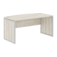 Стол руководителя XQPET 169 Сосна Эдмонт/Алюминий 1600х867х750 XTEN-QP