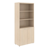 Шкаф высокий Skyland Wave WHC 85.5, бук тиара, 856х432х1949мм, с одним комплектом глухих малых дверей, с топом