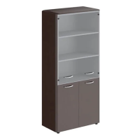 Шкаф высокий Skyland Dioni DHC 85.2, венге магия, 892х470х1950мм, комбинированный, с обвязкой