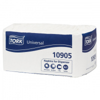Диспенсерные салфетки Tork Universal N1, 10905, 1 слой, 250шт, белые