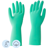 Перчатки латексные хозяйственные Hq Profiline р. L, зеленые,73586