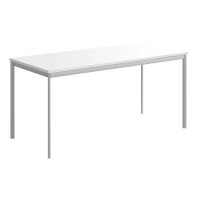 Стол прямой Skyland Imago-S СП-4S, белый/алюминий, 1600х720х755мм