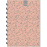 Блокнот Attache Fleur Коралл, А4, 96 листов, в точку, на спирали, картон