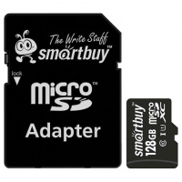 Карта памяти Smartbuy micro SDXC 128Gb, 80мб/с, с адаптером