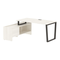 Стол с тумбой EVCT 17814 Ясень Траун/Мокко 1760х1400х750 EDIS