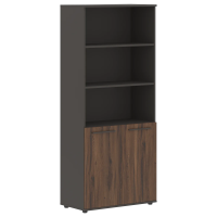 Шкаф высокий широкий EHCS 85.5 Дуб Денвер тёмный/Мокко/Мокко 852х430х1967 EDIS