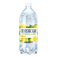 Вода питьевая Сенежская лимон/мята, газ, 1л