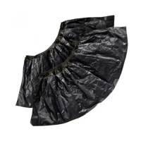 Бахилы Elegreen Strong 10гр, черные, с 2й резинкой, в евроблоках, 250 пар в упаковке