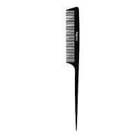 Расческа для волос Kapous Carbon fiber с металлическим хвостиком, 231х27мм