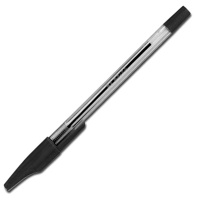 Шариковая ручка Beifa черная, 0.5мм, прозрачный корпус