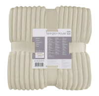 Tarrington House Плед Print фланелевый бежевый, 150 x 200см