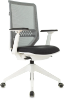 Кресло Бюрократ MC-W611NL серый TW-04 38-417 сетка/ткань крестов.4-луч. пластик пластик белый