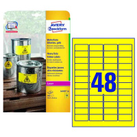 Этикетки всепогодные Avery Zweckform L6103-20, желтые, 45.7x21.2мм, 48шт на листе А4, 20 листов