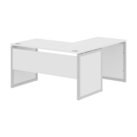 Стол угловой XQPCT 1415 Белый/Алюминий 1400х1500х750 XTEN-QP
