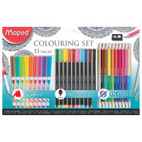Набор цветных карандашей Maped Colouring set 12 цветов, 10 фломастеров, 10 капиллярных ручек