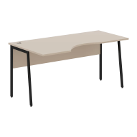 Стол прямой СА-1P(L) Мокачино/Черный 1600х900х755 IMAGO PLUS