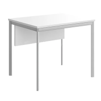 Стол прямой Skyland Imago-S СП-1SD, белый/алюминий, 900х720х755мм