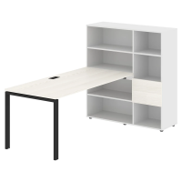 Рабочая станция EURST 1217 Ясень Траун/Черный 2190х1250х1355 EDIS