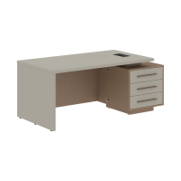 Стол руководителя с тумбой VCT 1890(R) Аметист/Кобра 1800х900х750 VELION