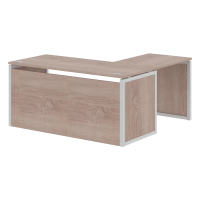 Стол угловой XQPCT 1615H Дуб Сонома/Алюминий 1600х1500х750 XTEN-QP