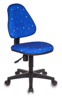 Детское кресло Бюрократ KD-4 ткань, синяя космос, крестовина пластик