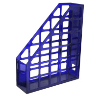 Накопитель вертикальный для бумаг Оскол-Пласт А4, 70мм, синий, 9055