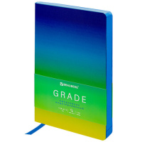 Ежедневник недатированный Brauberg Grade синий/зеленый, A5, 136 листов, под кожу