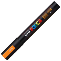 Маркер акриловый Uni Posca PC-5M флуоресцентно-оранжевый, 1.8 - 2.5 мм, круглый