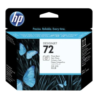 Головка печатающая для плоттера HP (C9380A) Designjet T610/795/1100 и др., №72, серая и черная фото,