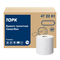 Туалетная бумага Tellus (tork) Advanced (SmartOne мини) Т9, 472261, в рулоне, 130м, 2 слоя, белая