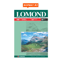 Фотобумага для струйных принтеров Lomond А3, 50 листов, 140 г/м2, глянцевая, односторонняя, 102066