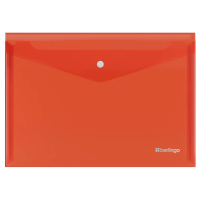 Папка-конверт на кнопке Berlingo 'No Secret', А4, 200мкм, красная